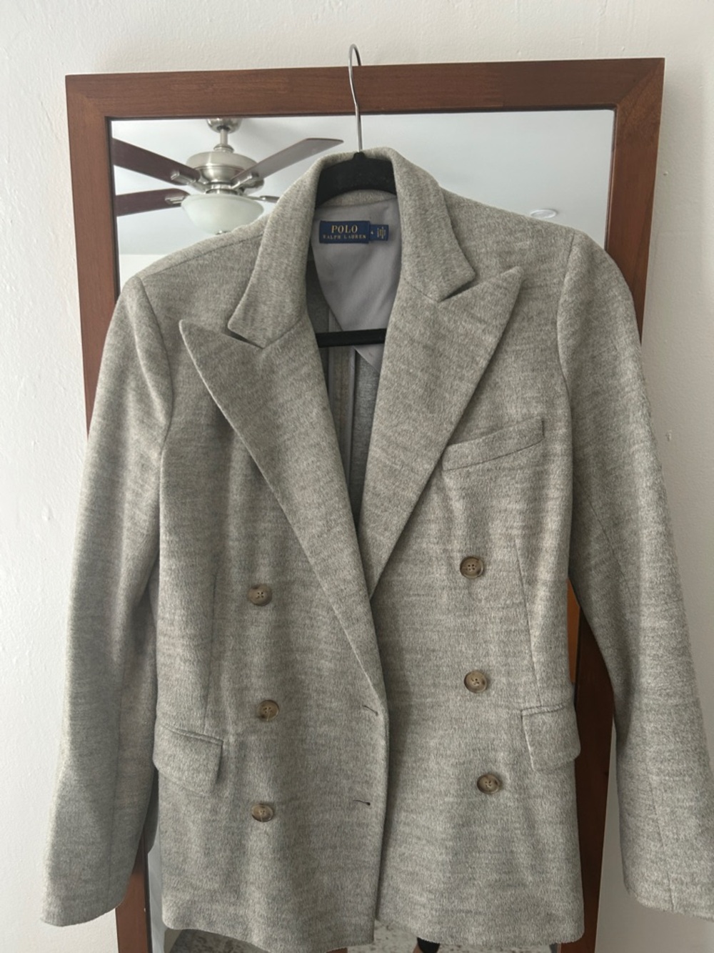 Polo by Ralph Lauren Heather Gray Double-Breasted Blazer